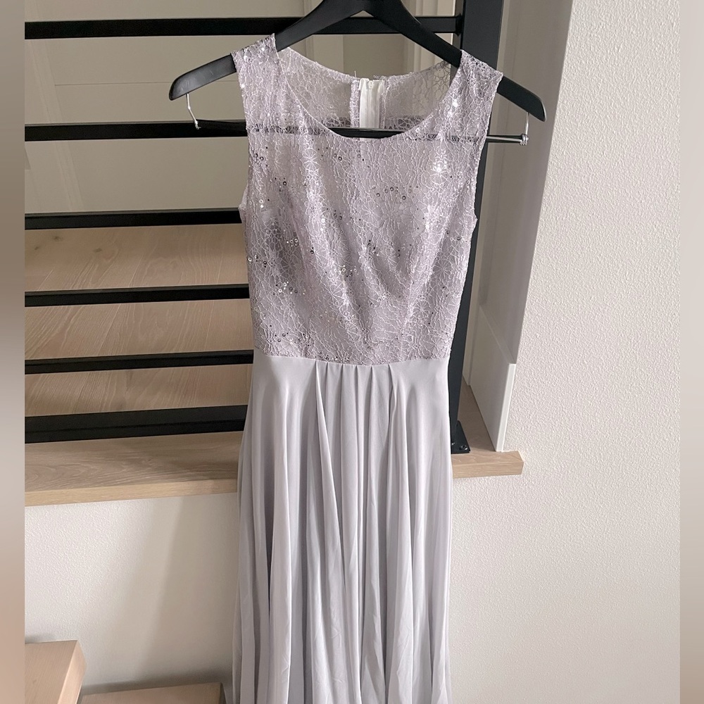 Luxe lace and sequins party formal evening bridesmaids wedding prom dress-szXS-S